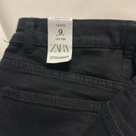 ZARA Kids | Black | STRAIGHT FIT JEANS - Picture 4 of 5